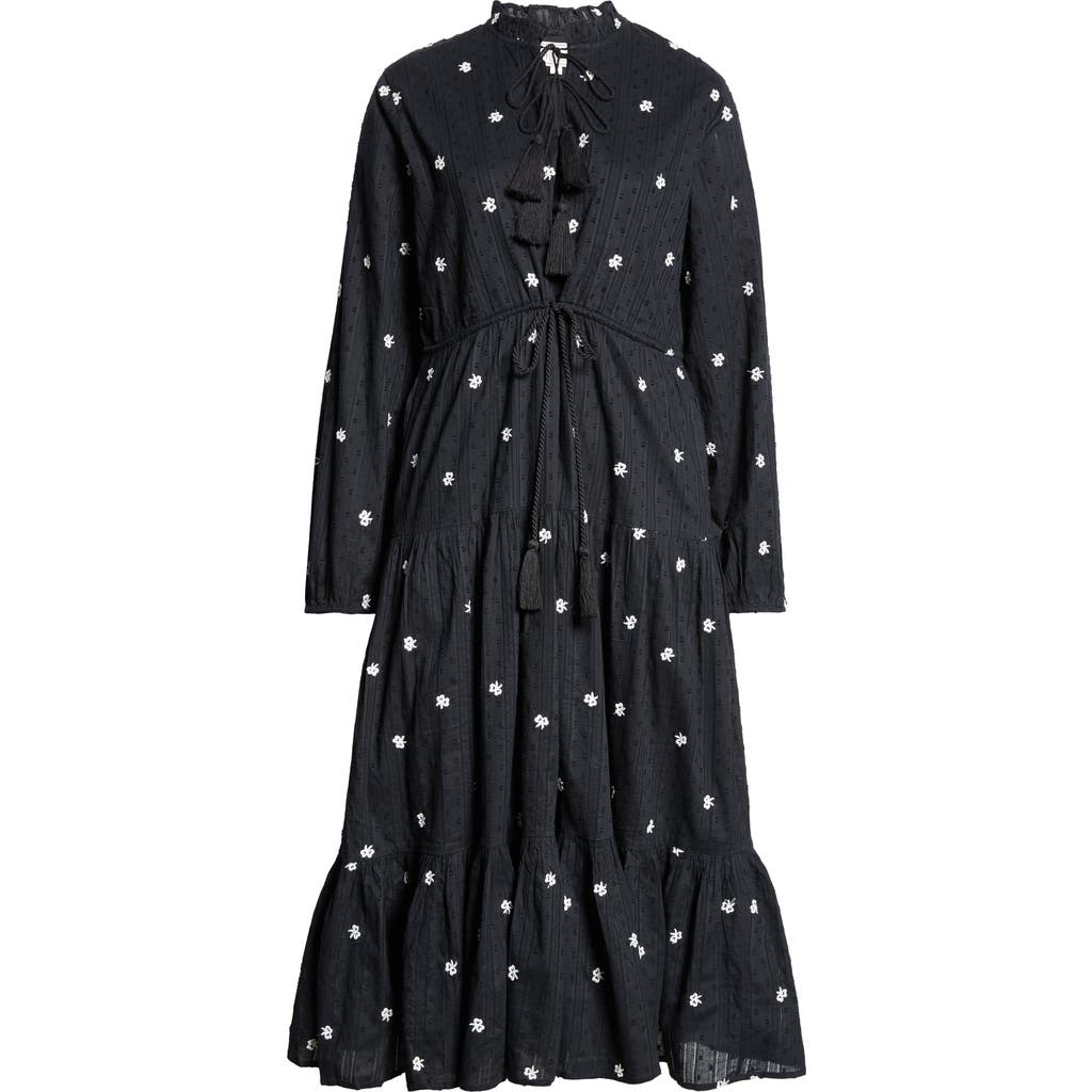 Shop Mille Astrid Floral Long Sleeve Cotton Dress In Debut
