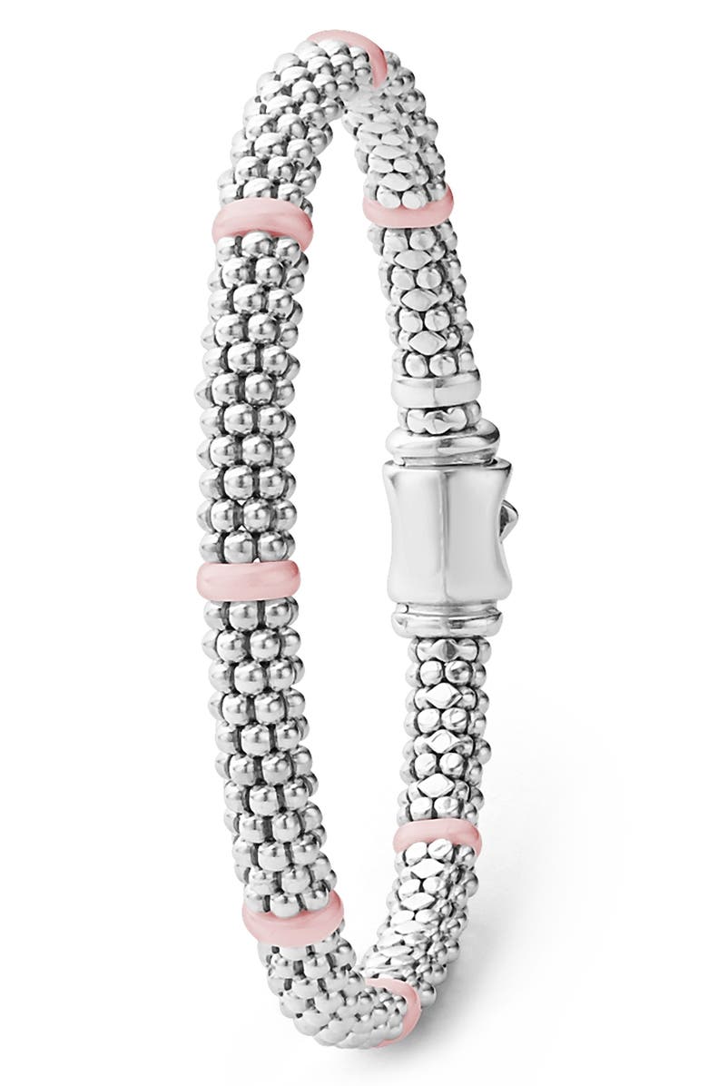 LAGOS Pink Caviar Ceramic Station Bracelet, Alternate, color, Pink