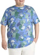 Harbor Bay by DXL Big & Tall Floral Print Moisture-wicking Pocket T-shirt