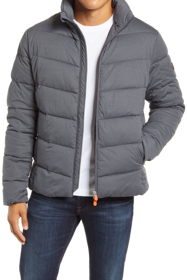 Waterproof Puffer Jacket, Main, color, OPAL GREY MELANGE