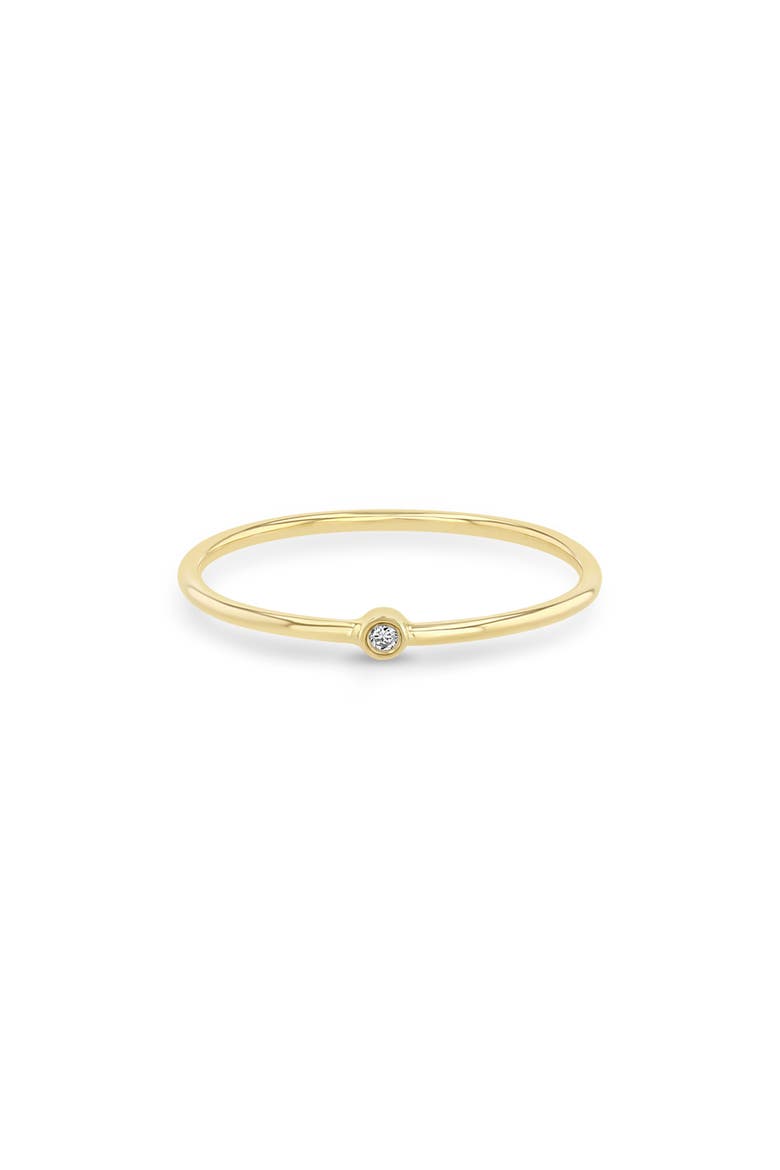 Diamond Bezel Ring, Main, color, YELLOW GOLD