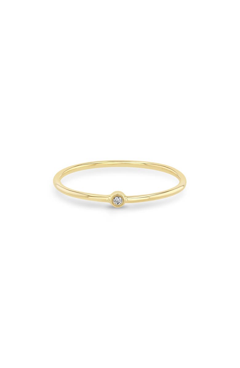 Zoë Chicco Diamond Bezel Ring, Main, color, Yellow Gold