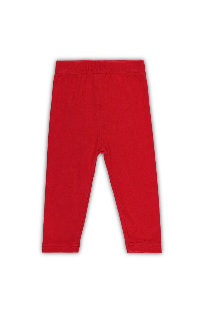 Wes & Willy Girls Infant Wes & Willy Crimson Alabama Crimson Tide Tie-Dye Ruffle Raglan Long Sleeve T-Shirt & Leggings Set, Alternate, color, 