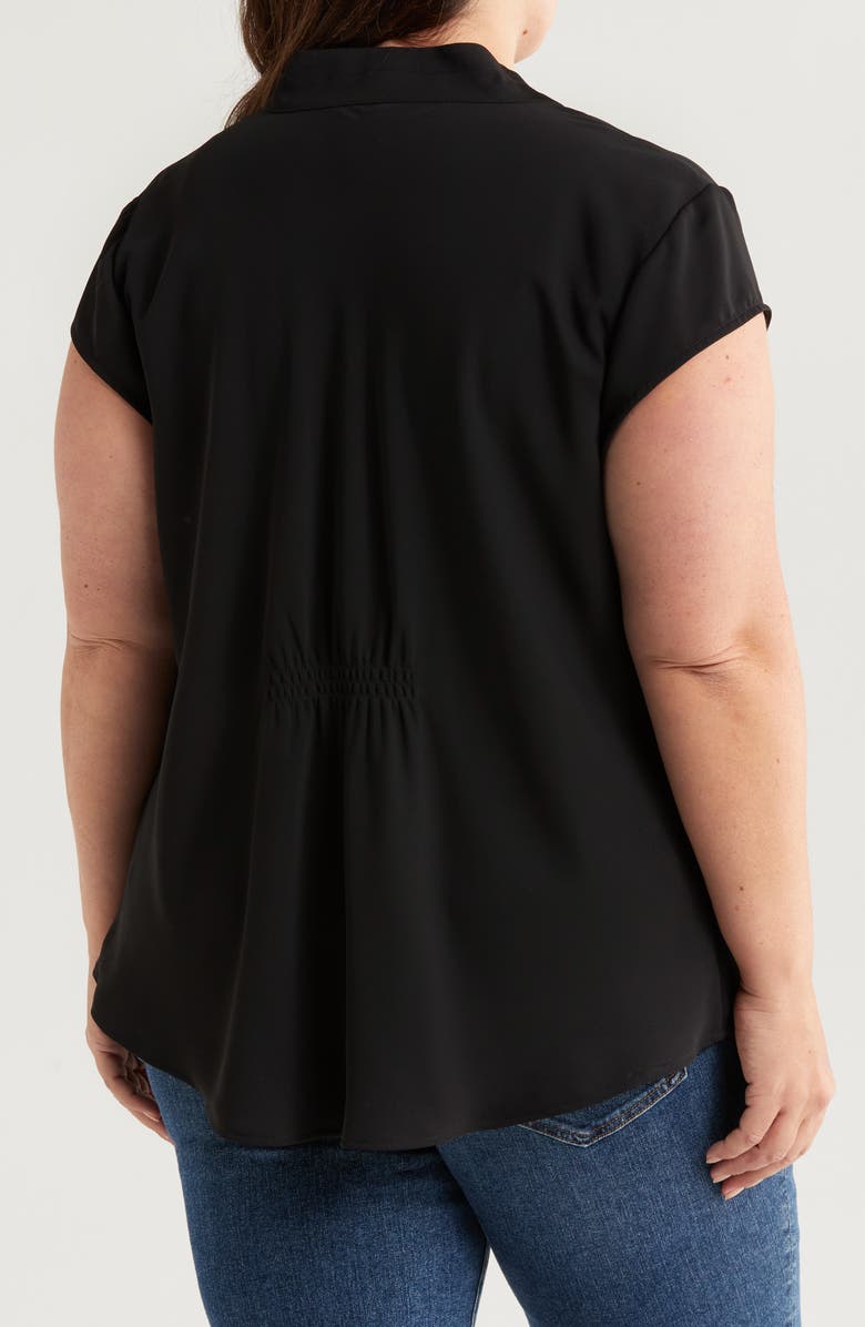 NIC+ZOE Day to Night Cap Sleeve Top, Alternate, color, Black Onyx