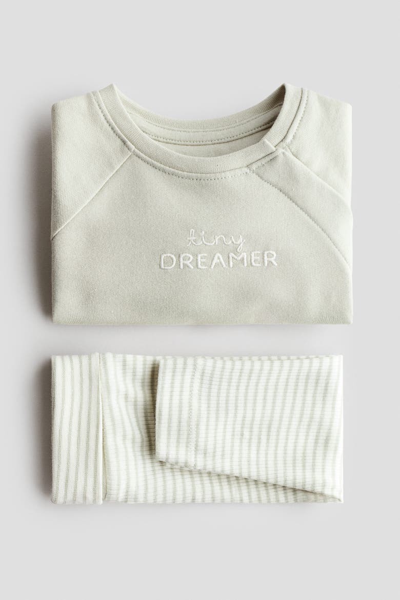 2-piece Cotton Set, Alternate, color, Light green/Tiny Dreamer
