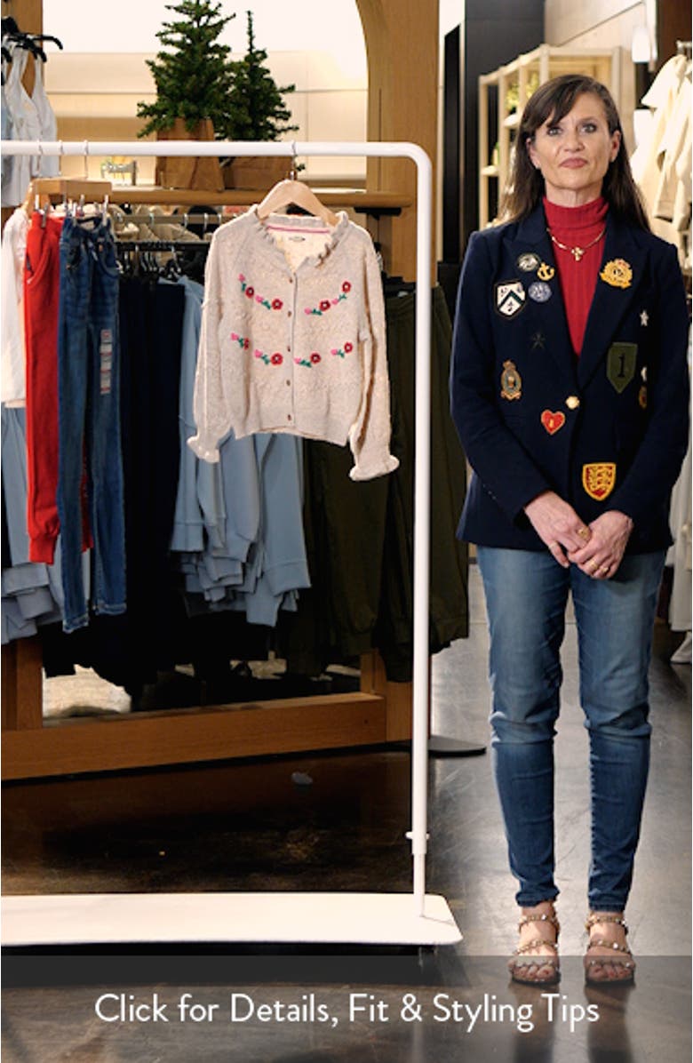 Kids' Faye Floral Embroidered Cardigan, sales video thumbnail