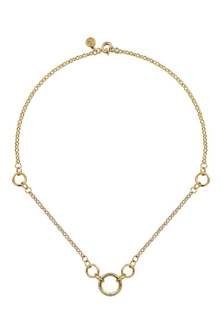 Bujukan Hollow Tube Link Necklace, Alternate, color, GOLD