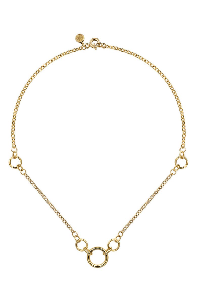 Gabriel & Co. Bujukan Hollow Tube Link Necklace, Alternate, color, Gold