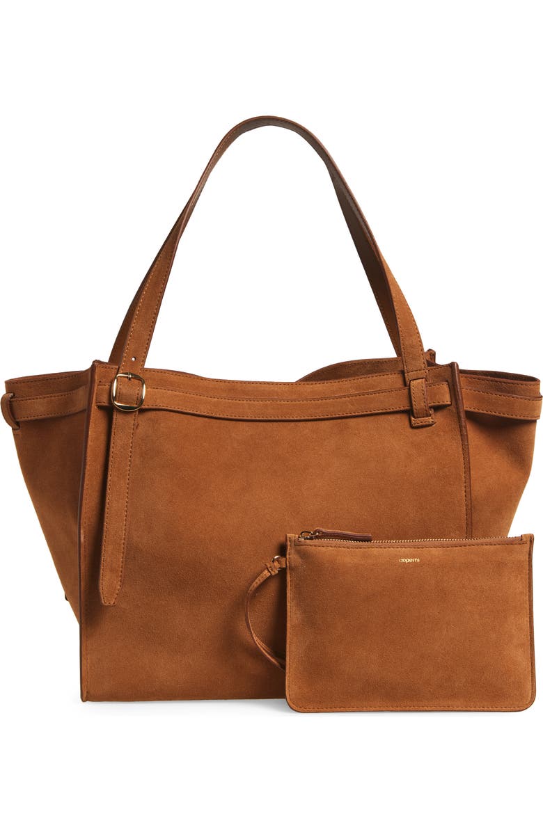 Coperni Cabas Suede Belted Tote, Alternate, color,