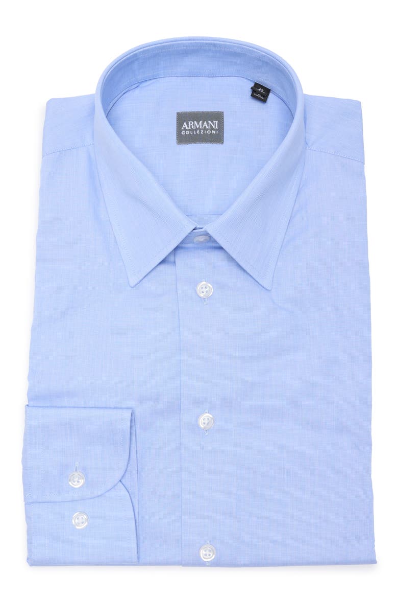 Solid Cotton Twill Dress Shirt, Alternate, color, SKY BLUE