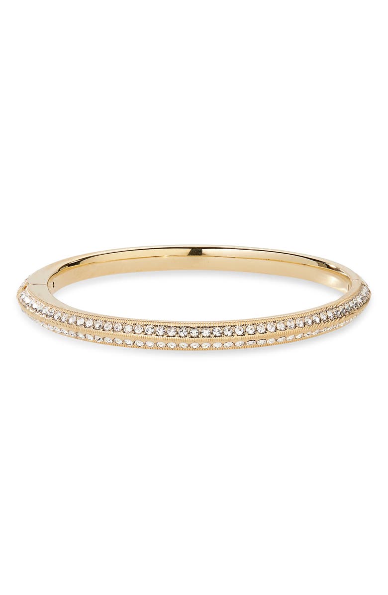 Nadri Knife Edge CZ Pavé Bangle Bracelet, Main, color, Gold/ Clear