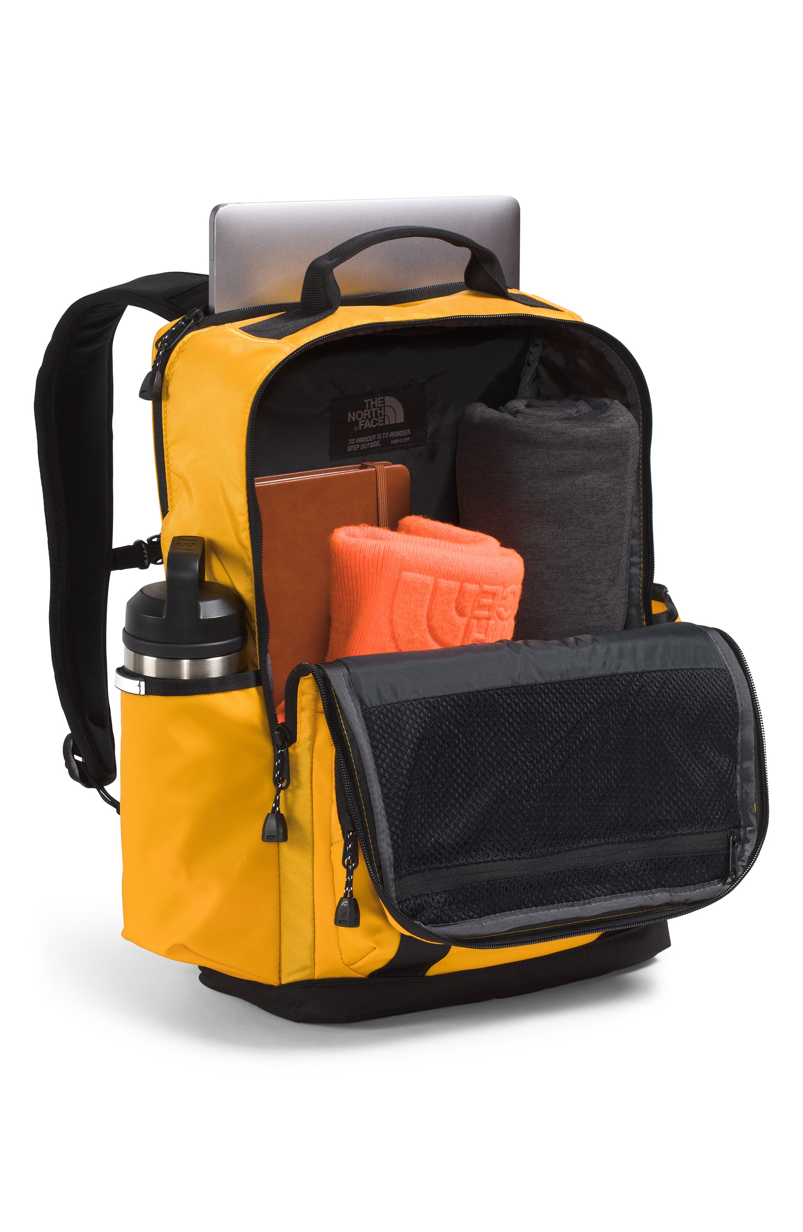 The North Face Base Camp Daypack, Alternate, color, Summit Gold/ Tnf Black