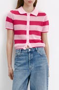 MANGO Stripe Open Stitch Cardigan
