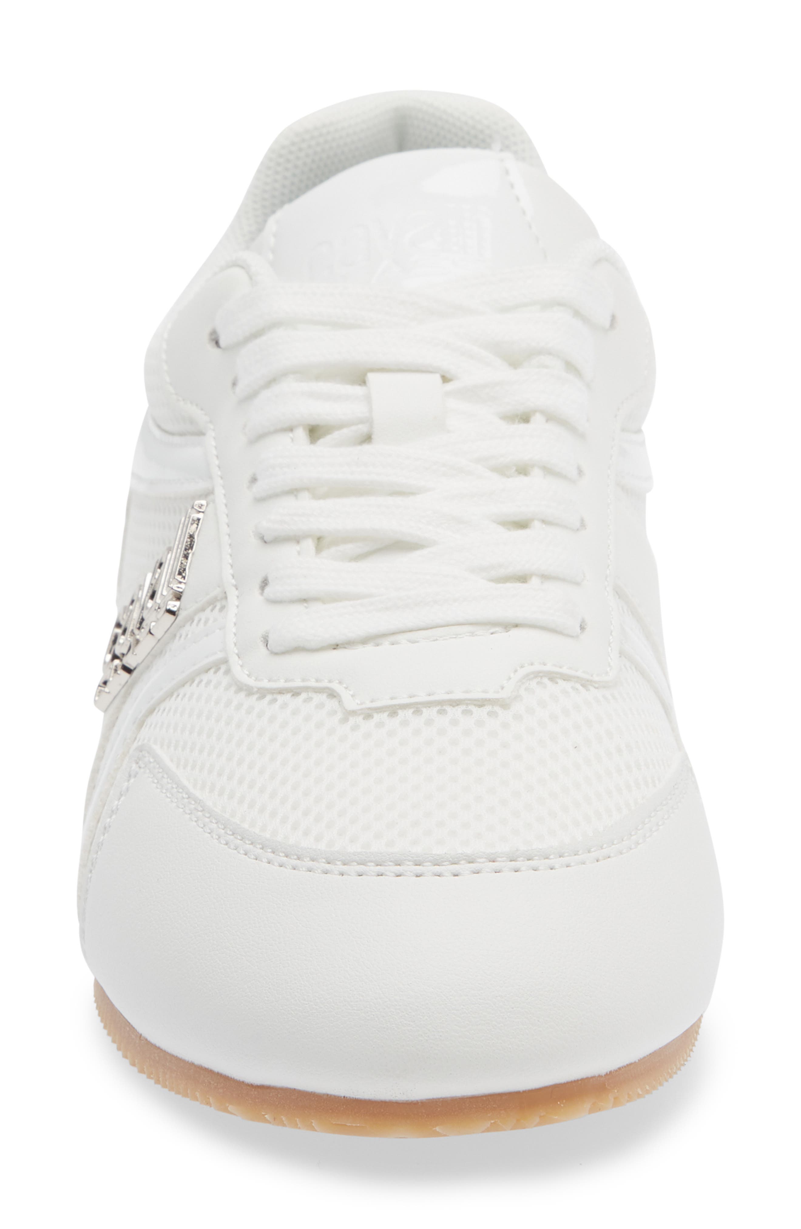 Roberto Cavalli Mesh Panel Training Sneaker, Alternate, color, White