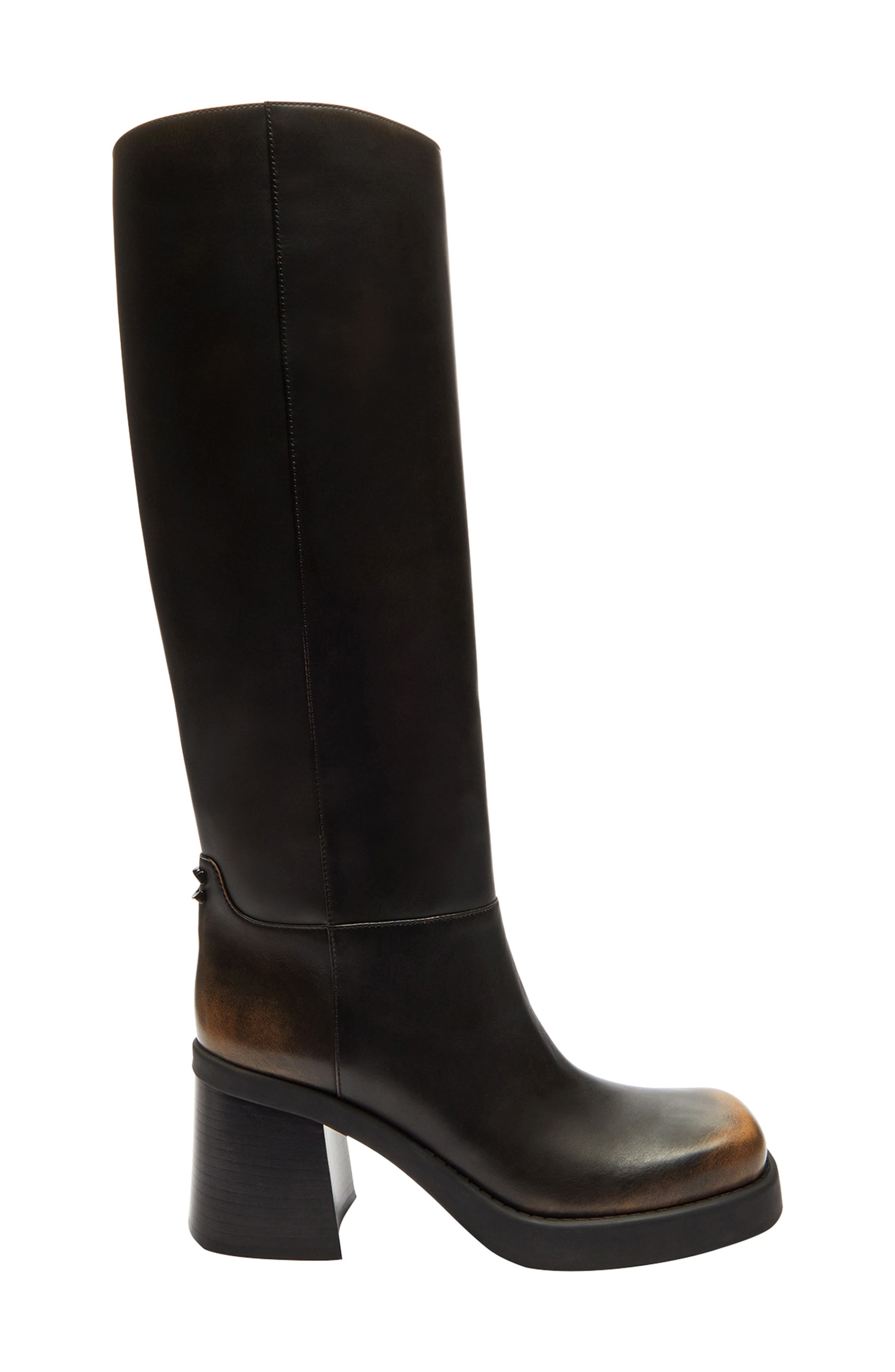 COACH Sculpted C Knee High Boot, Alternate, color, Black