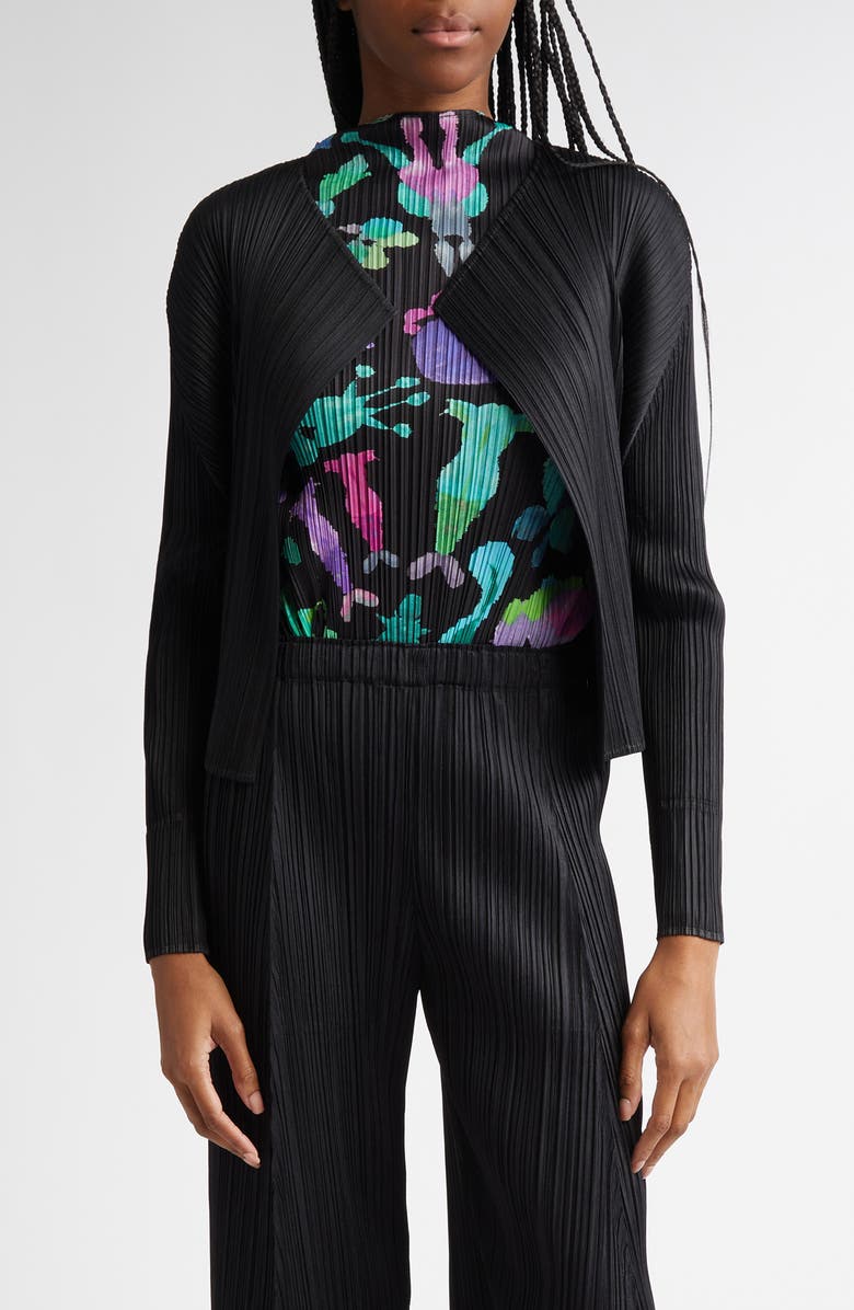 Pleats Please Issey Miyake Monthly Colors September Cardigan, Main, color, 