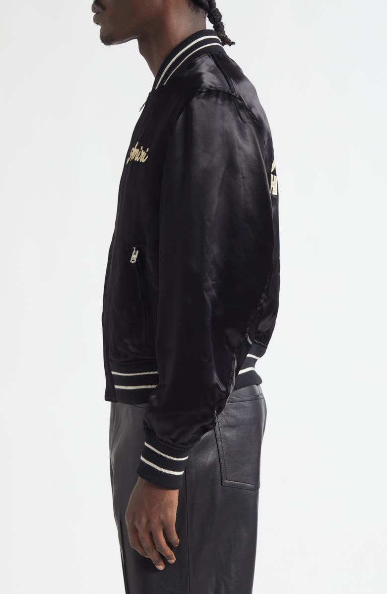 AMIRI Club Amiri Bomber Jacket, Alternate, color, Black