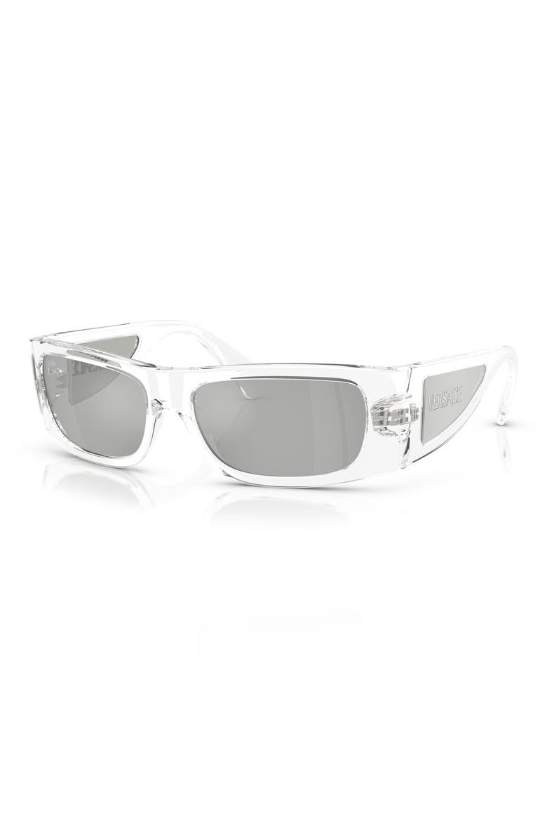 57mm Pillow Sunglasses, Alternate, color, CRYSTAL