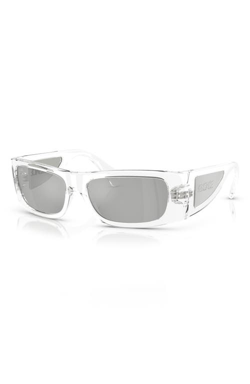Versace 57mm Pillow Sunglasses In Crystal