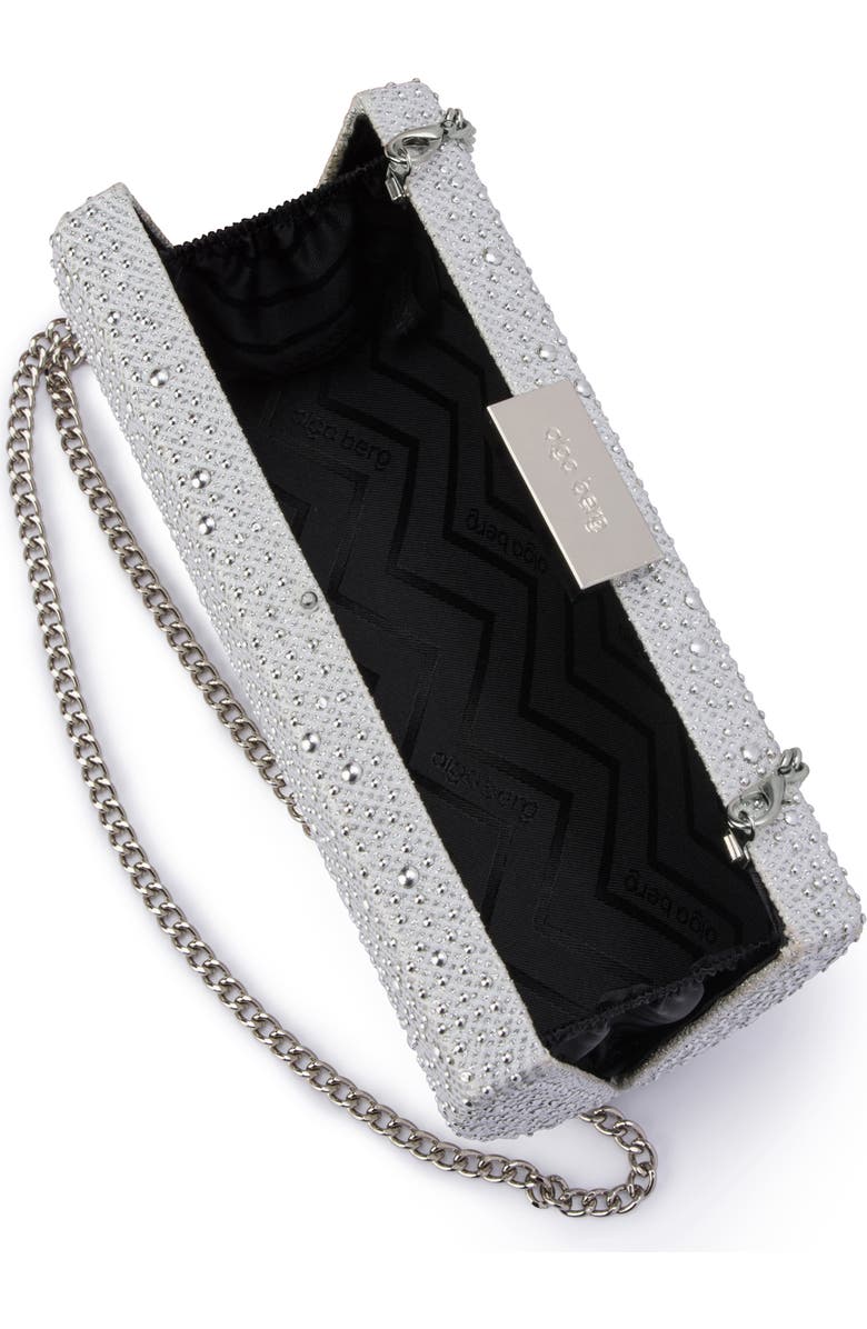 Olga Berg Joelle Glitter Hotfix Clutch, Alternate, color,