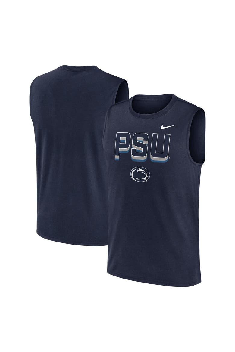 Men's Nike Navy Penn State Nittany Lions Primetime Tricode Legend Performance Tank Top, Main, color, Navy