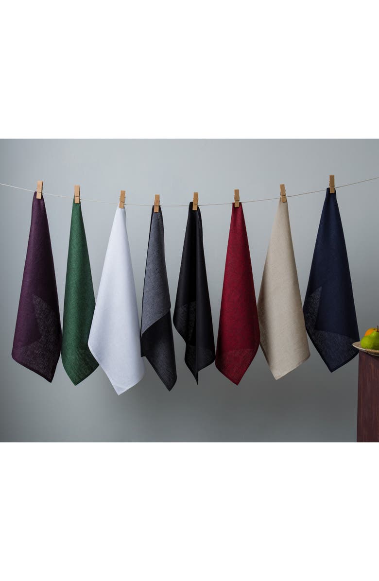 Solino Home Linen Kitchen Towels - Kitchen Linen, Alternate, color, Black