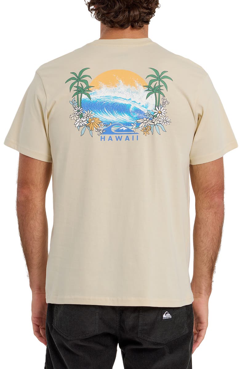 Quiksilver HI Tube Time Cotton Graphic T-Shirt, Alternate, color, Bone White