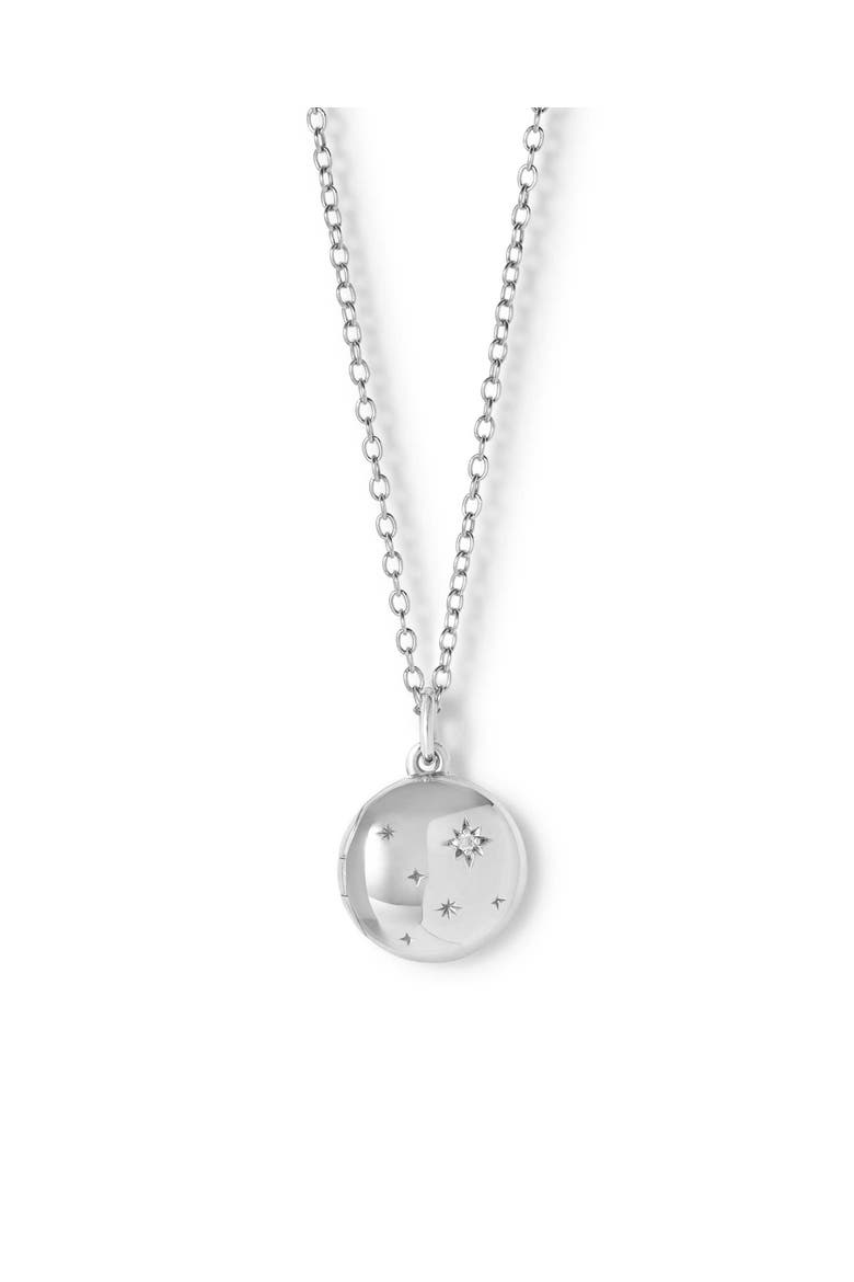 Silver Tiny Star Mini biography locket, Main, color, Silver