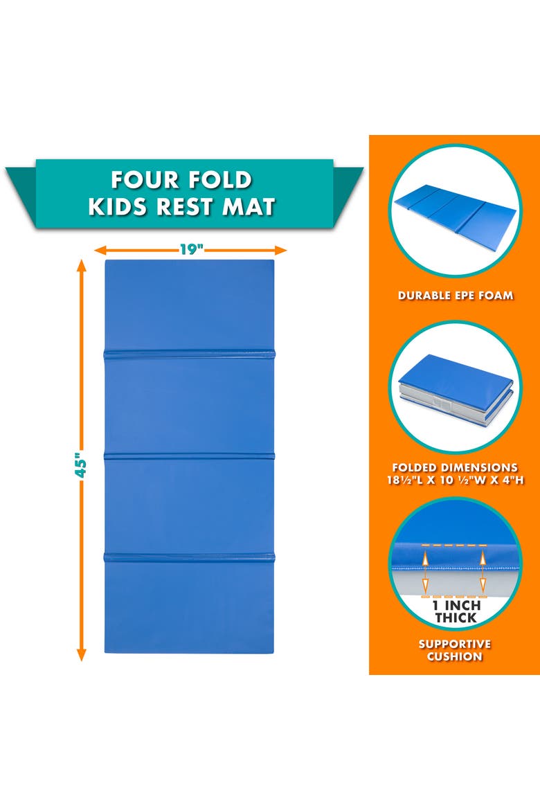 Four-Fold Kids Rest Mat, Alternate, color, 45 in