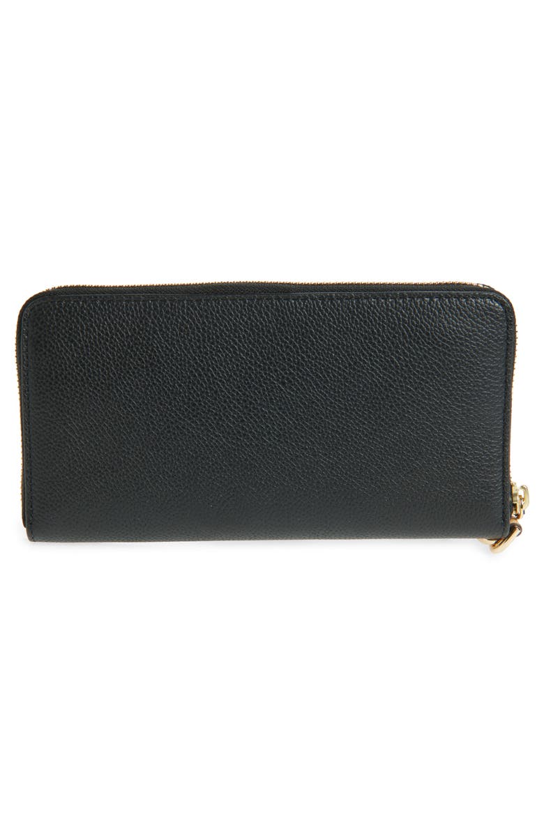 Tory Burch Robinson Pebble Leather Zip Continental Wallet, Alternate, color, 