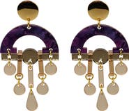 Toolally Fan Chandeliers - Amethyst Pearl & Champagne