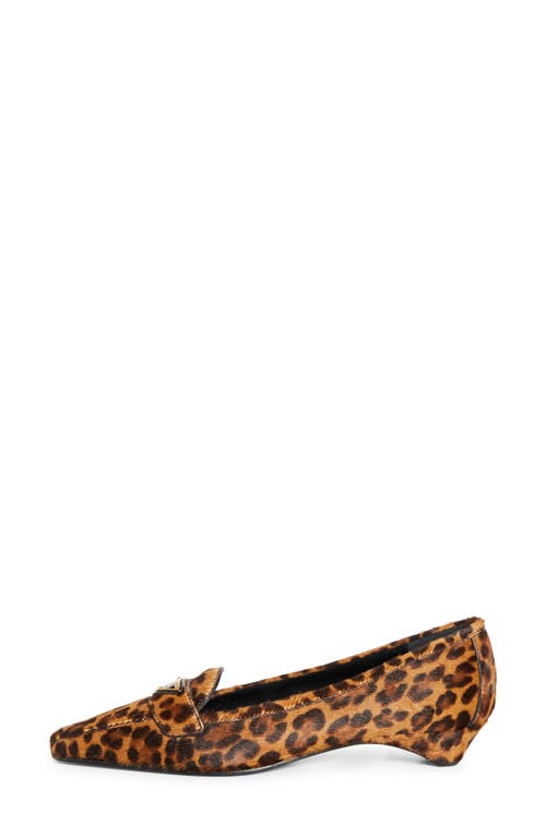 Prada Genuine Calf Hair Loafer In Animal Print