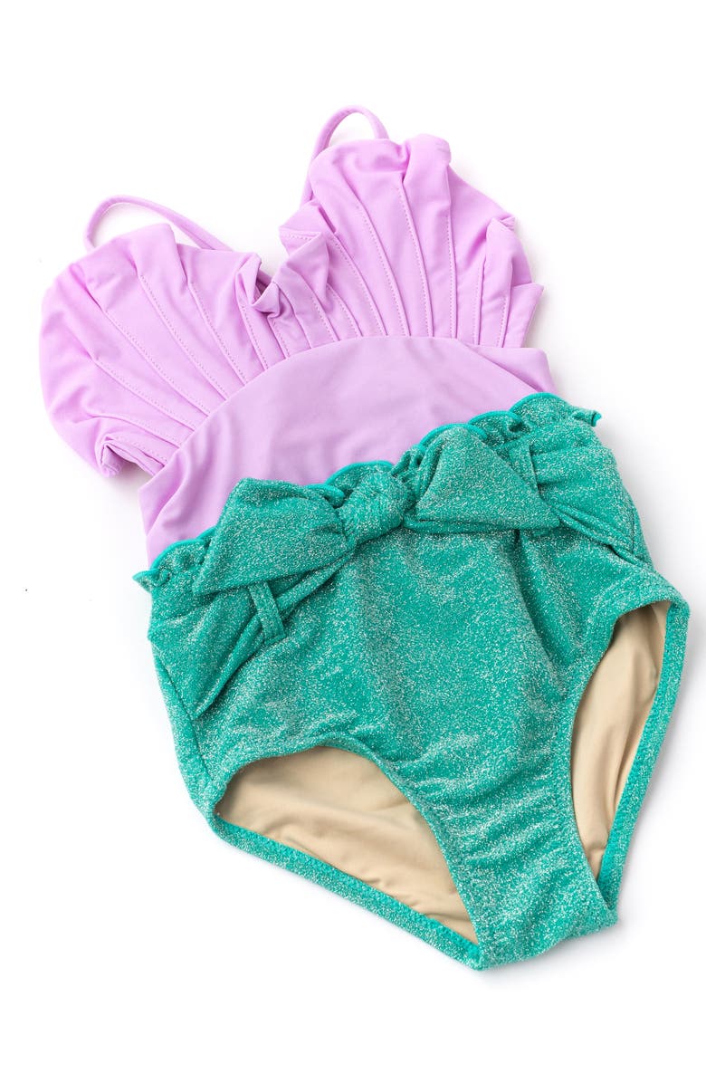 Shade Critters Kids' Metallic One-Piece Swimsuit, Alternate, color, 