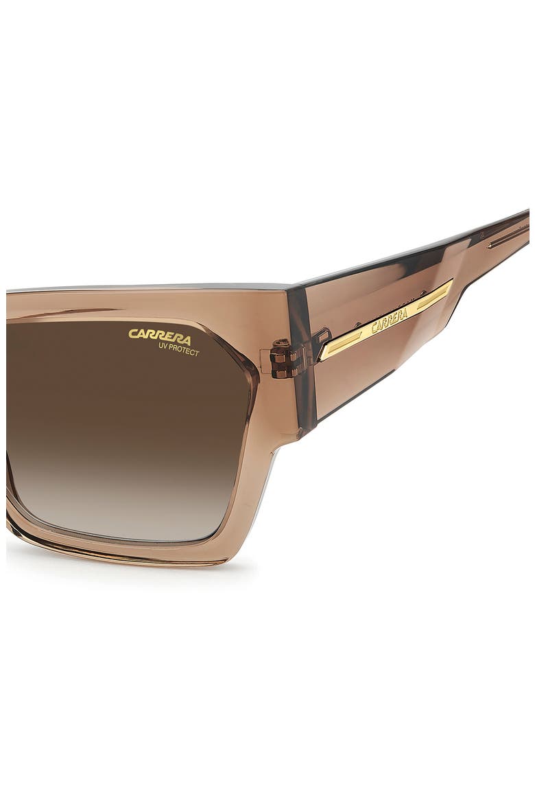 Victory 57mm Gradient Rectangular Sunglasses, Alternate, color, BROWN/ BROWN SF