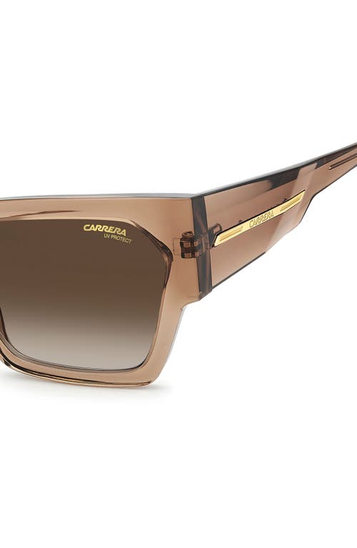 Carrera Eyewear Victory 57mm Gradient Rectangular Sunglasses In Brown