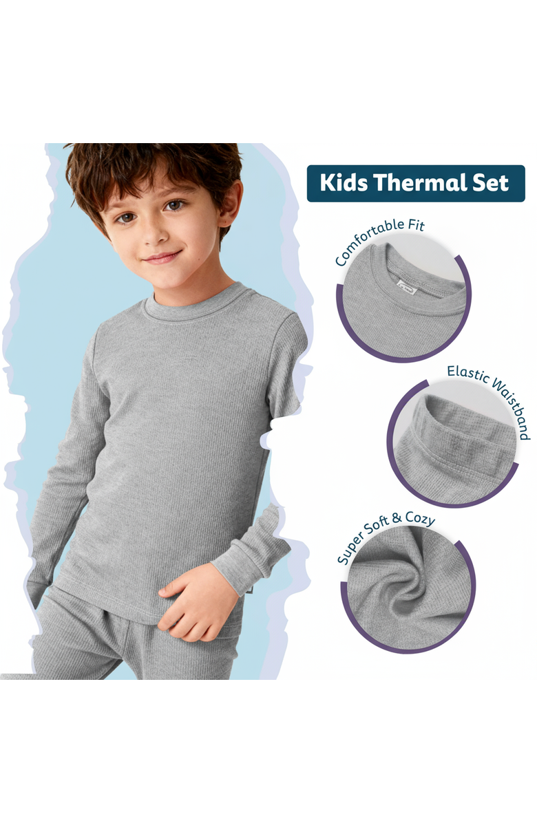 CITY THREADS Boys Soft & Cozy Thermal Long Johns 2-Piece Set, Alternate, color,