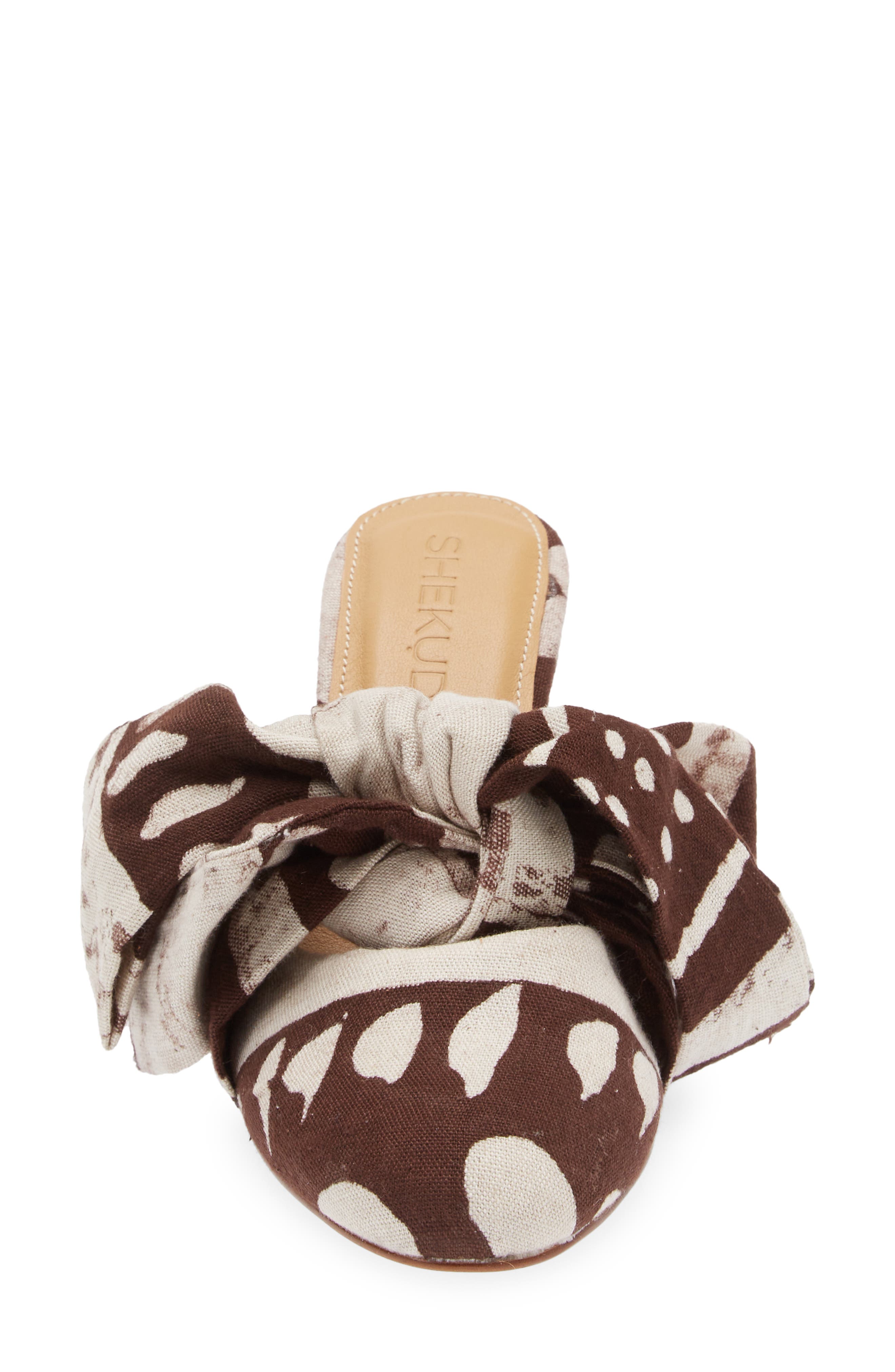 SHEKUDO Print Bow Mule, Alternate, color, 