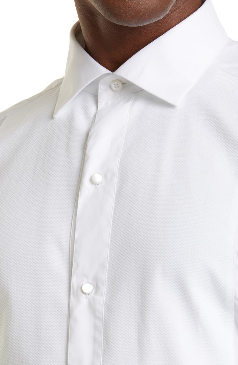 ZEGNA Cotton Tuxedo Shirt, Alternate, color, White