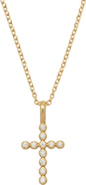 MADE BY MARY CZ Poppy Cross Charm Necklace