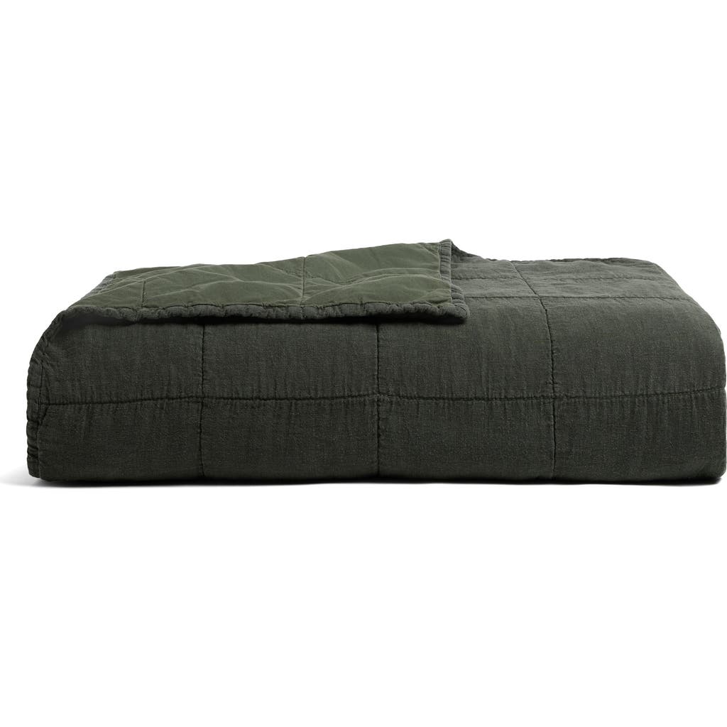 Parachute Linen Box Quilt In Green