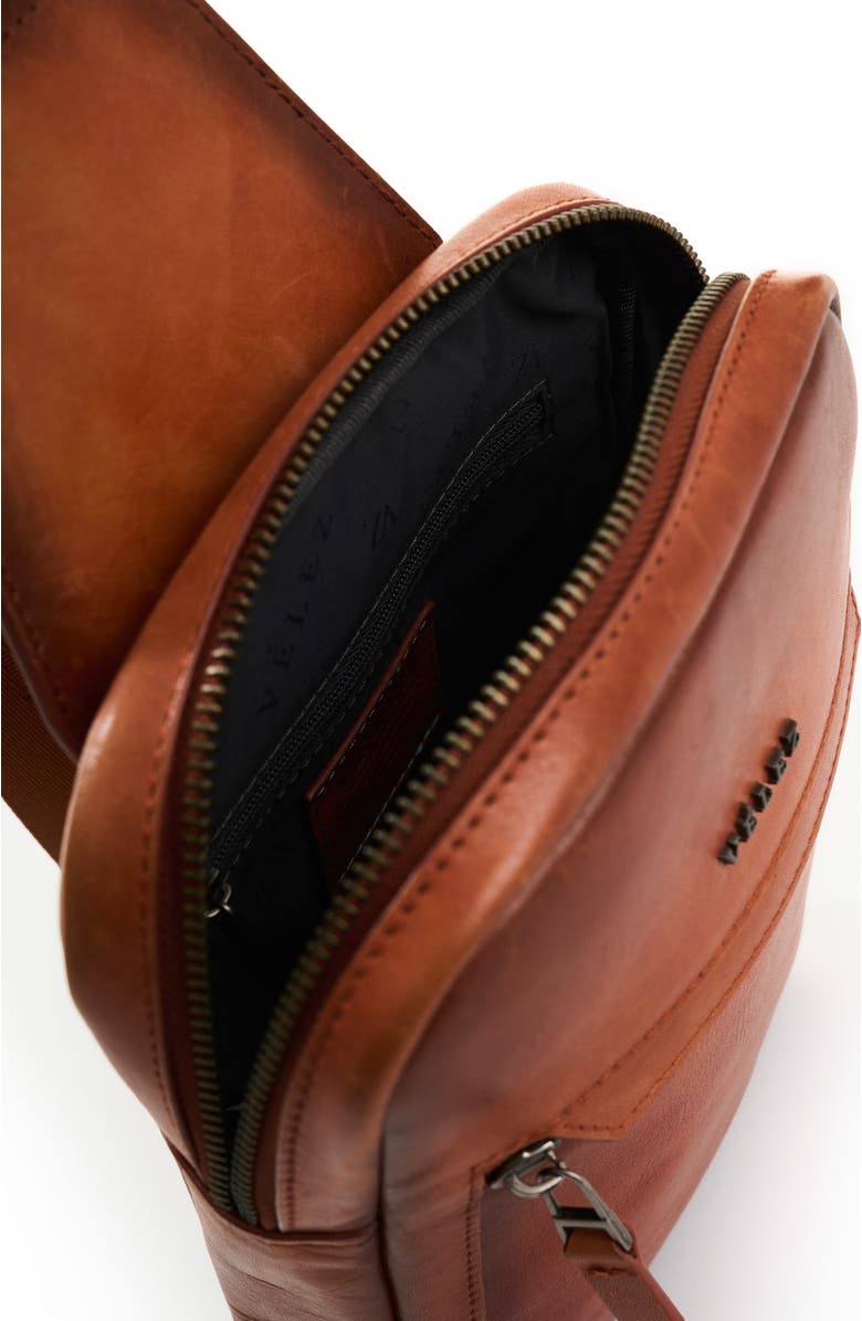 Velez Full Grain Leather Crossbody Bag Sling Shoulder Bags, Alternate, color, Brown