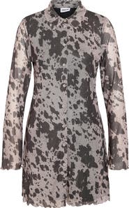 Noisy may Gracie Long Sleeve Mini Shirtdress