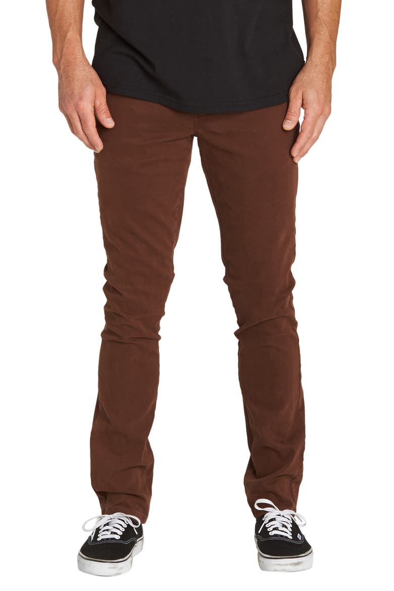 New Order Slim Straight Chinos, Main, color, RUST BROWN