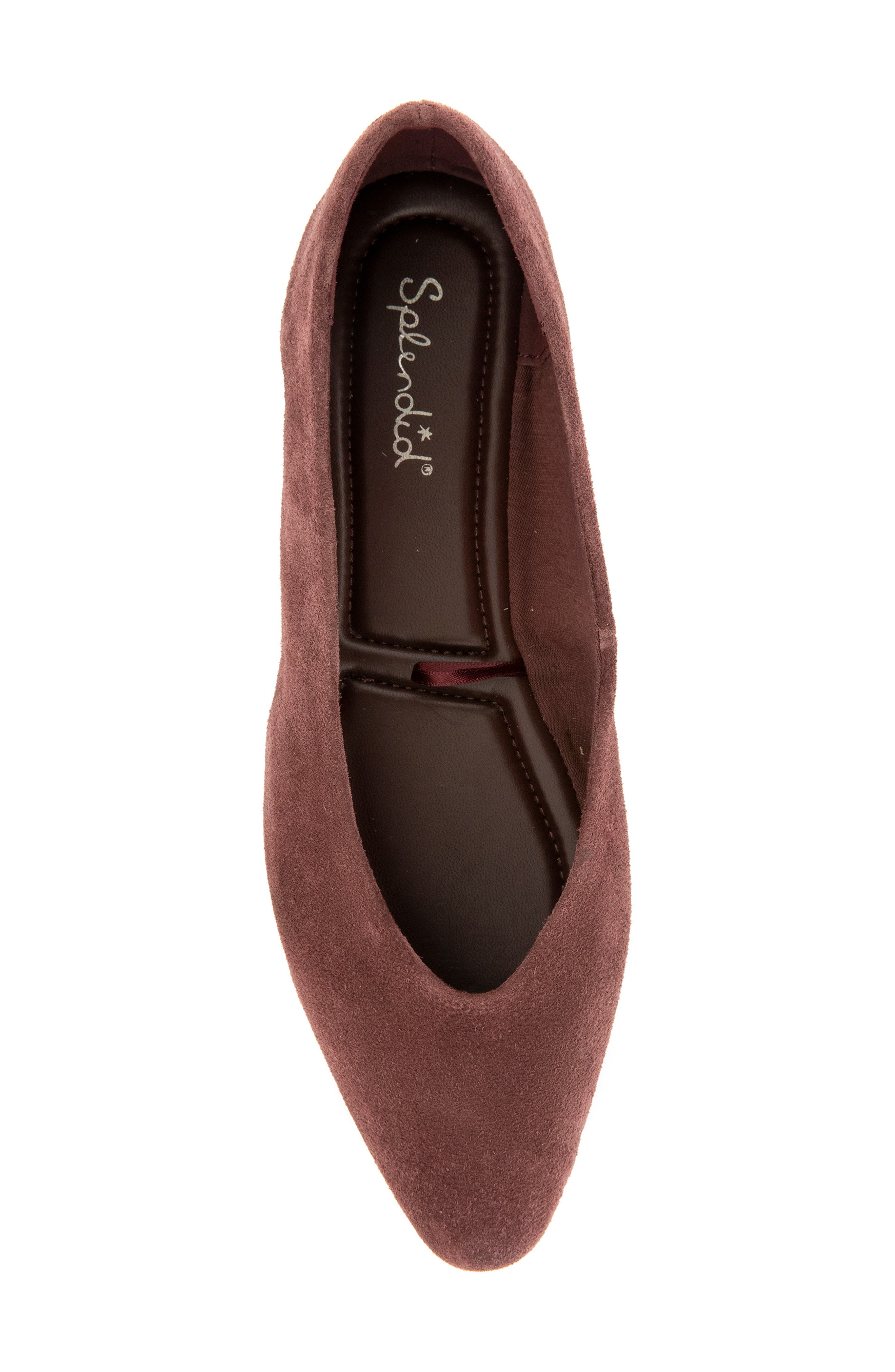 Latouche Leather Flat, Alternate, color, ASH WINE