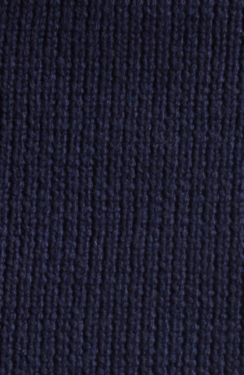 MONSE Crop Sailor Collar Merino Wool Sweater, Alternate, color, Midnight