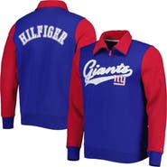 Tommy Hilfiger Men's Tommy Hilfiger Royal/Red New York Giants Aiden Quarter-Zip Sweatshirt