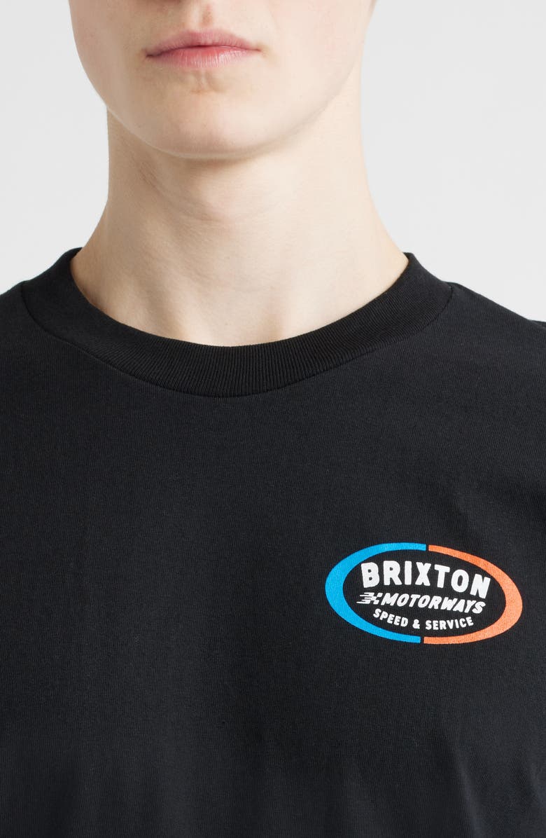 Brixton Rhett Cotton Graphic T-Shirt, Alternate, color, Black