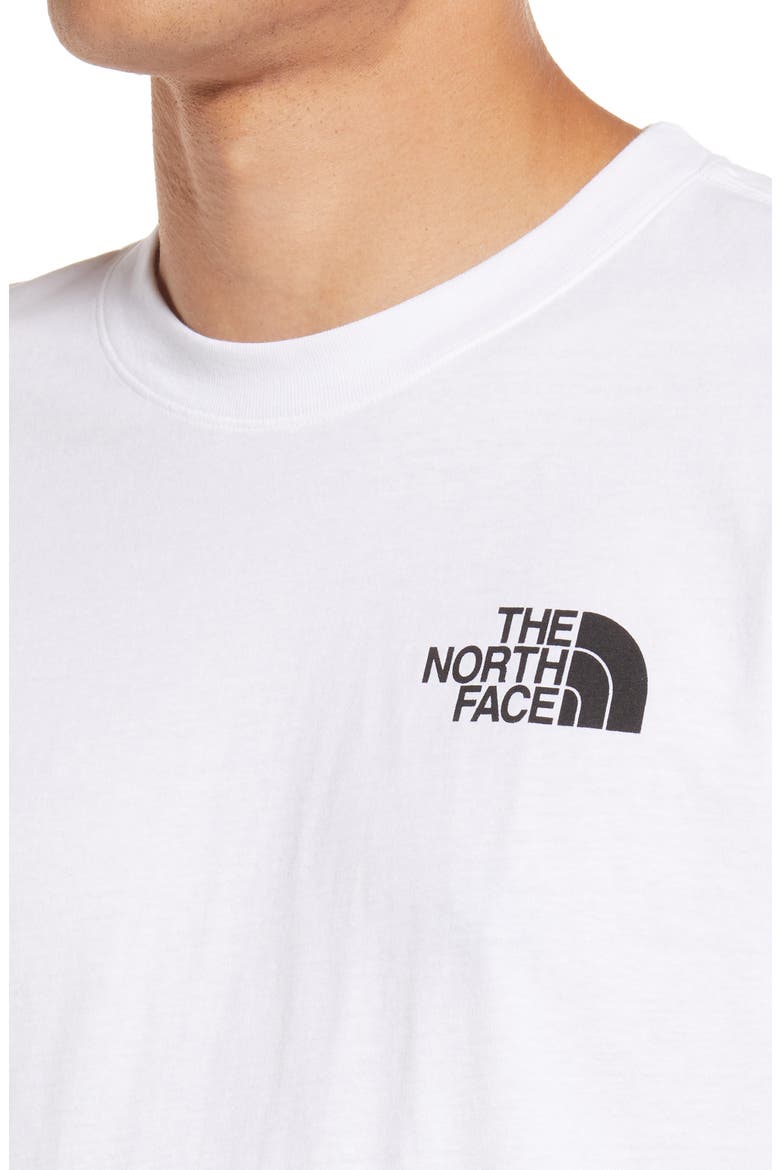 Men's Long Sleeve Box Logo Tee, Alternate, color, TNF WHITE/ TNF RED