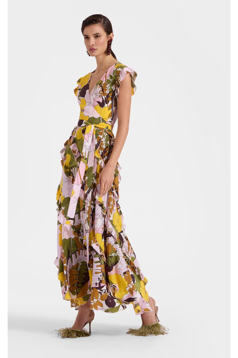Lollipop Wrap Dress, Main, color, Big Flower Rose Pink