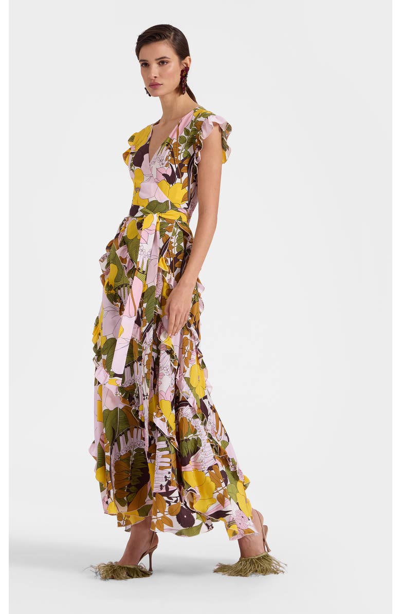 La DoubleJ Lollipop Wrap Dress, Main, color, Big Flower Rose Pink